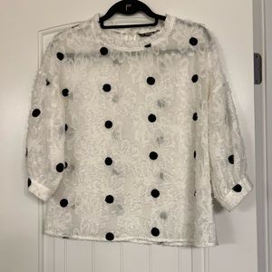 Sheer polkadot top